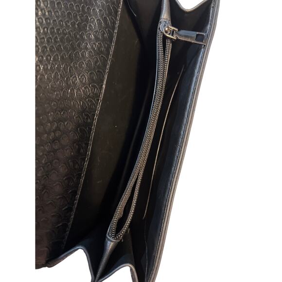 Kopnur Embossed Snakeskin PU Leather Crossbody Bag – Mermaid Buckle Chain Purse - Picture 6 of 11